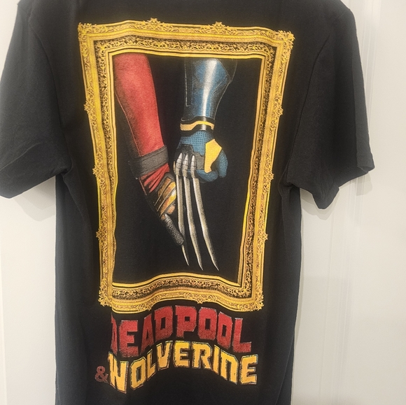 MENS DEADPOOL & WOLVERINE BLACK SHORT SLEEVE TEE SHIRT.  NWT.  MSRP $14.99. - Picture 3 of 5